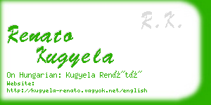 renato kugyela business card